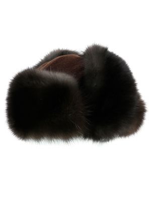Кашемировая шапка Bos Bison коричневая