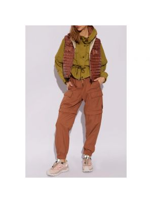 Pantalones de nailon Moncler marrón
