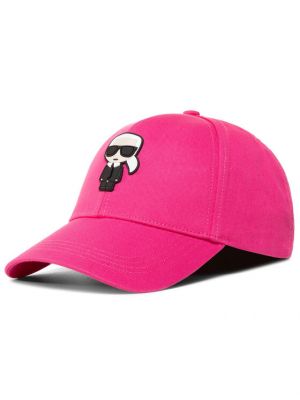 Kepurė su snapeliu Karl Lagerfeld rožinė