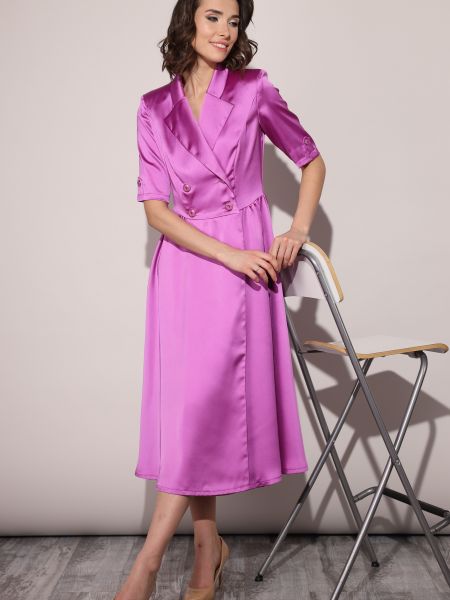 Розовое платье миди Vladi Collection