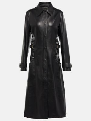 Kožený kabát Chloã© čierna
