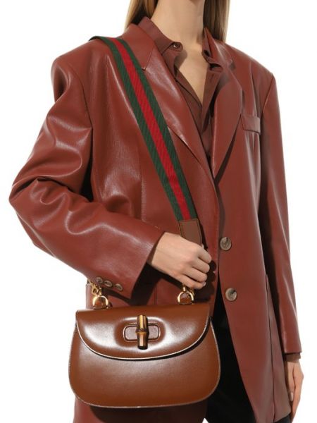Бамбуковая сумка Gucci коричневая