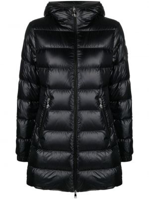 Steppelt kapucnis kabát Moncler fekete