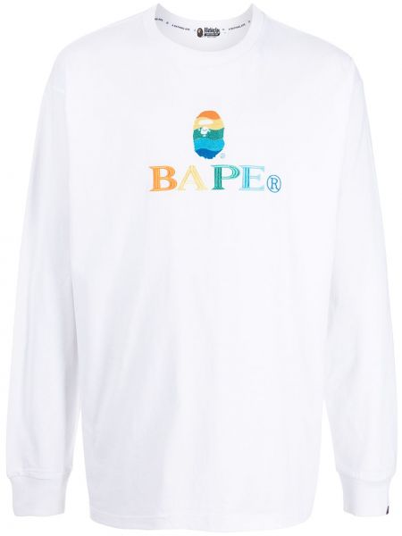 Camiseta con bordado A Bathing Ape® blanco