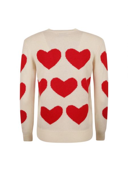 Sweter w serca Mc2 Saint Barth beżowy