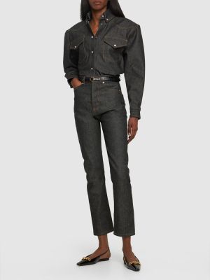 Giacca di jeans Alexandre Vauthier nero