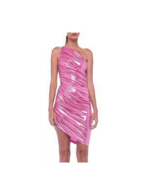 Sukienka mini drapowana Norma Kamali różowa