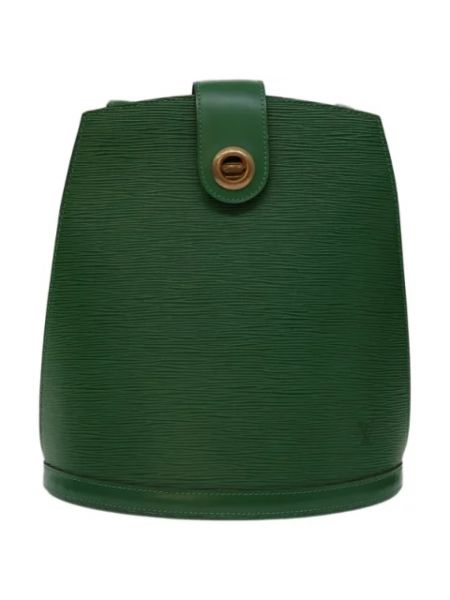 Retro leder schultertasche mit taschen Louis Vuitton Vintage grün