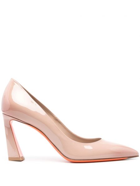 Pantofi cu toc din piele Santoni roz