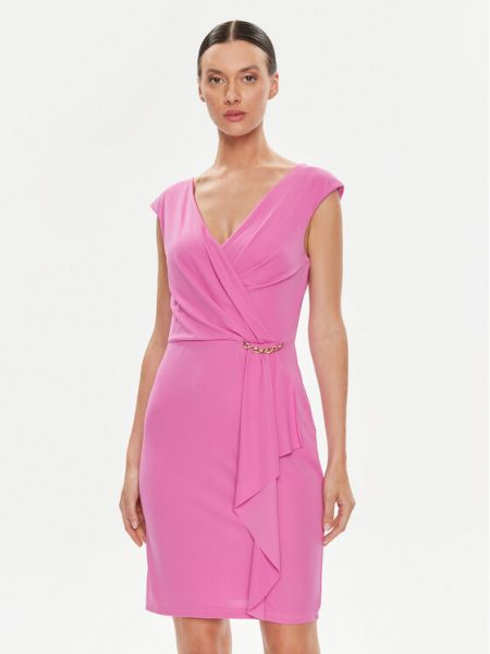 Коктейлна рокля от розово злато Rinascimento розово