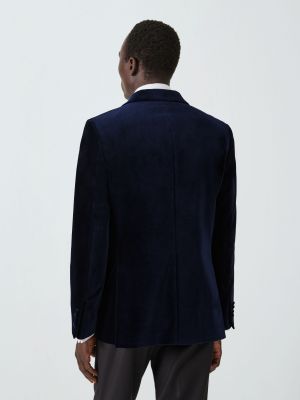 Бархатный пиджак John Lewis синий