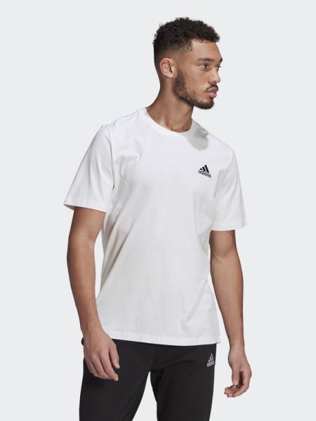 Hímzett póló Adidas Performance fehér
