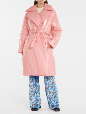 Krátký kabát z nylonu Acne Studios růžový