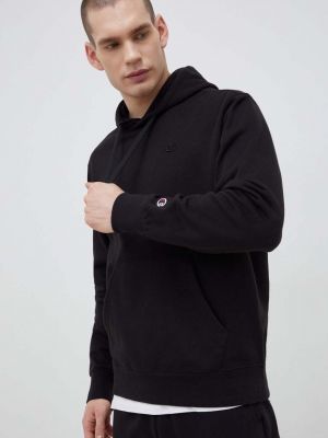 Чорний однотонний светр з капюшоном Champion