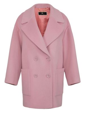 Пальто Elisabetta Franchi розовое