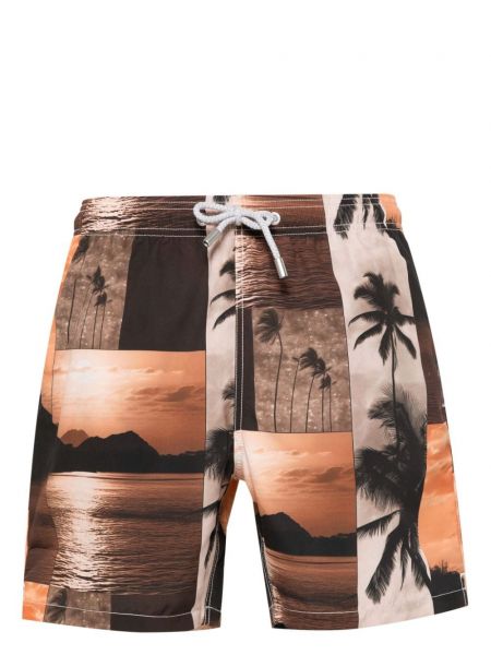 Kratke hlače s printom Mc2 Saint Barth narančasta