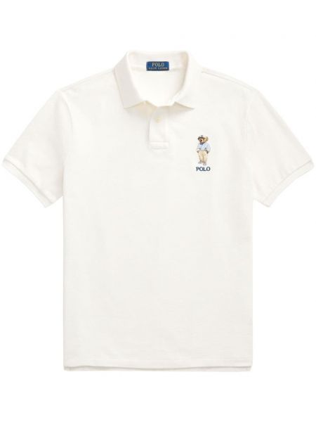 Polo en coton à imprimé Polo Ralph Lauren blanc