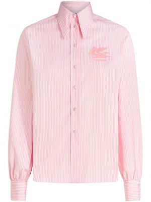 Bavlněná košile s výšivkou Etro růžová