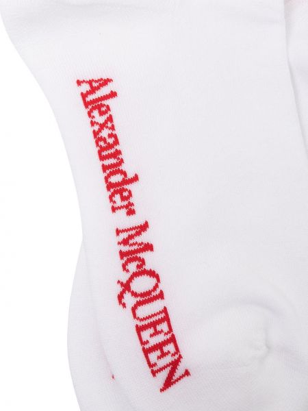 Chaussettes à rayures Alexander Mcqueen blanc