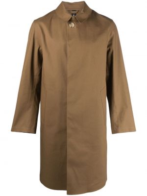 Bavlnený kabát na gombíky Mackintosh hnedá