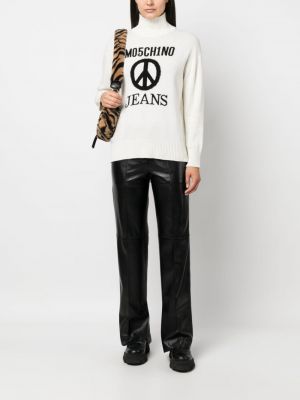 Sweter Moschino Jeans biały