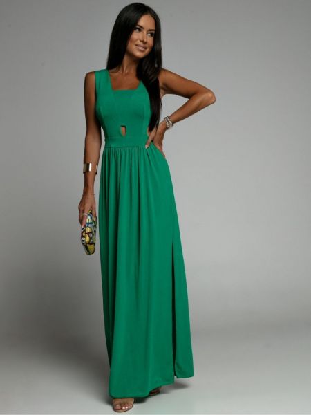 Sukienka długa Fasardi zielona