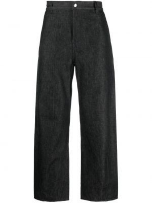 Bavlněné džíny relaxed fit Oamc černé