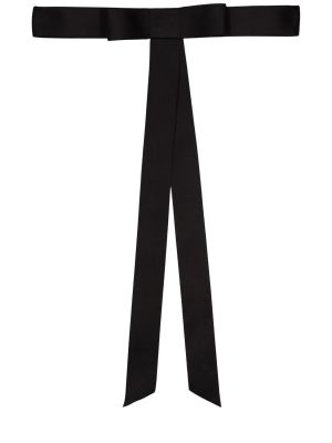 Cintura con fiocco di seta Dolce & Gabbana nero