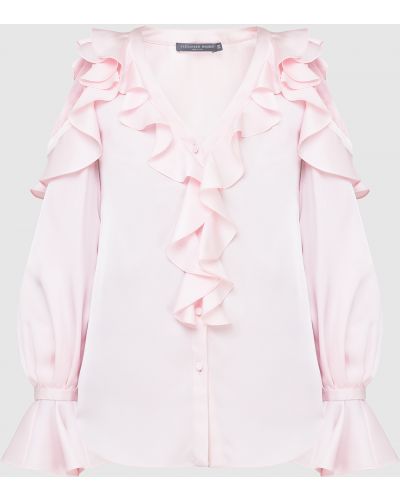Шовкова блузка Alexander Mcqueen, рожева