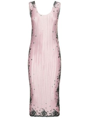 Plisované midi šaty Msgm růžové