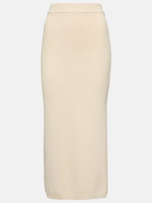 Pletená midi sukňa Simkhai biela