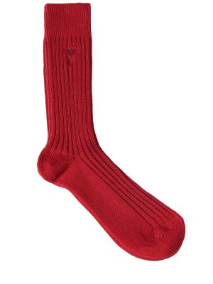 Памучни чорапи Ami Paris червено