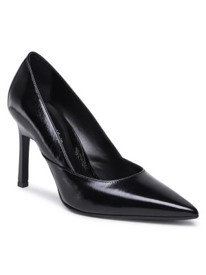 Nizki čevlji s peto z visoko peto Calvin Klein črna