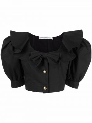 Crop top Alessandra Rich svart