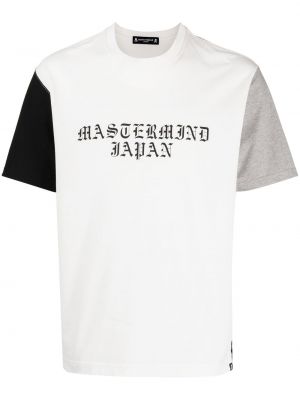 T-shirt con stampa Mastermind Japan bianco