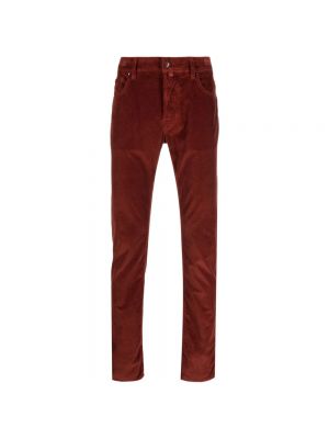 Czerwone proste spodnie Jacob Cohen