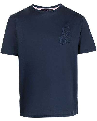 Camiseta con bordado Shanghai Tang azul