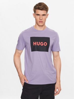 Тениска Hugo виолетово