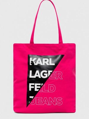 Shopperka Karl Lagerfeld Jeans różowa