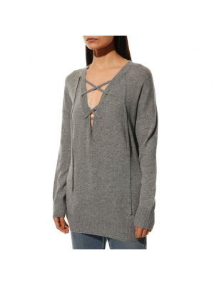 Кашемировый пуловер Prada серый