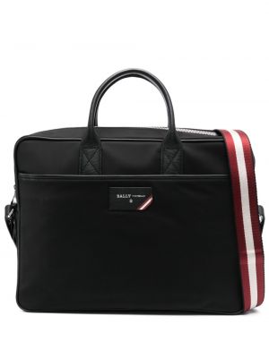 Δερμάτινη τσάντα laptop Bally μαύρο
