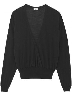 Pullover mit v-ausschnitt Saint Laurent schwarz
