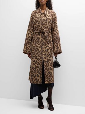 Пальто Winslet Cheetah из смесовой шерсти с поясом A.L.C.