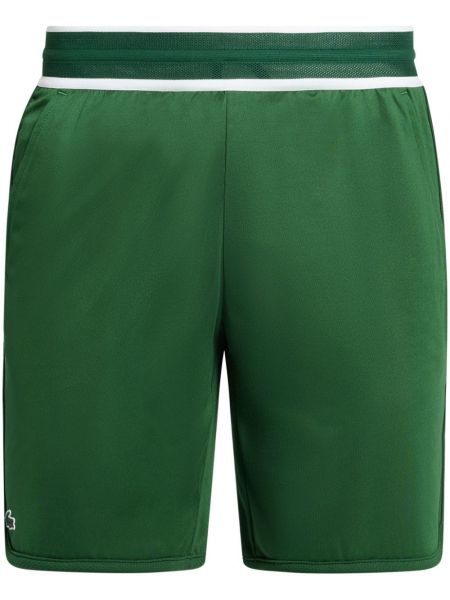 Pantaloni scurți cu broderie Lacoste verde