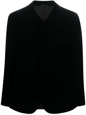Žametna jakna iz rebrastega žameta Giorgio Armani črna