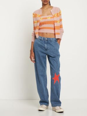 Hviezdne voľné bavlnené džínsy Marni