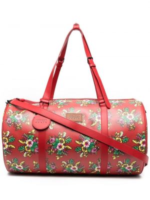 Kvetinová taška s potlačou Kenzo červená