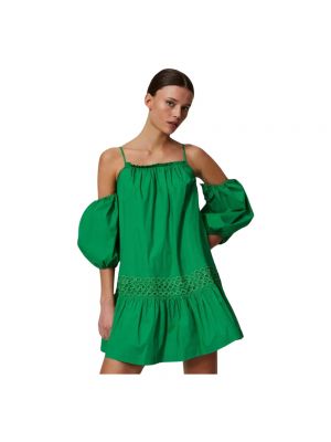 Mini vestido Twinset verde