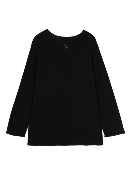 Džemperis ar izšuvumiem Yohji Yamamoto melns