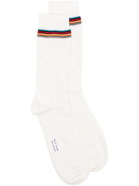 Prošivene čarape Paul Smith bijela